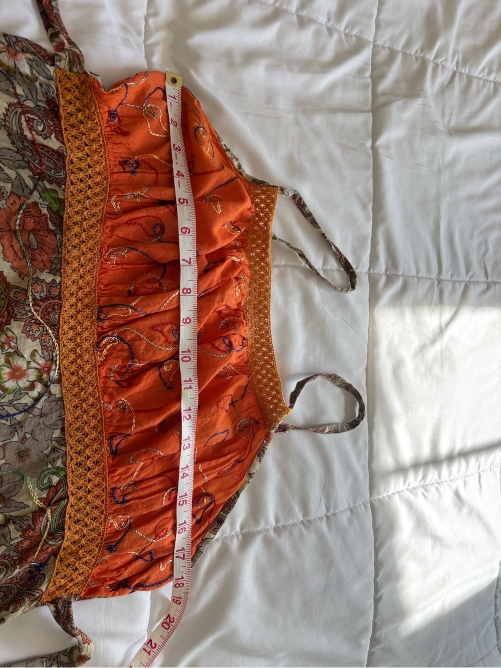 100% cotton made in India sundress! Casual to formal as elegant as it is. Size 8 - Picture 6 of 16